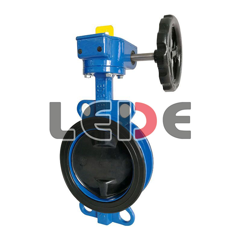 自密(mi)封手動裝(zhuāng)置對夾蝶(dié)閥